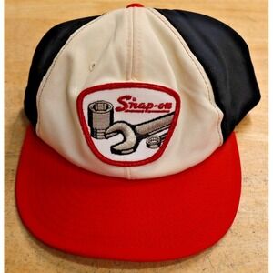 Vintage SNAP-ON TOOLS Snapback Hat Mechanic Cap Patch Logo AJD Nylon Double Knit